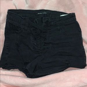 Black Denim Shorts